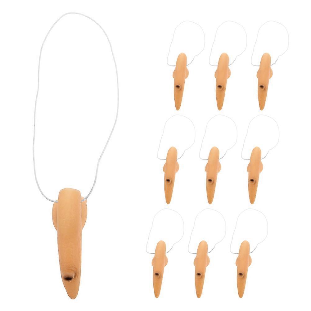 10Pcs Long Hooked Nose Prop For Halloween Masquerade Decorations Cosplay Events Unique Comfortable Design
