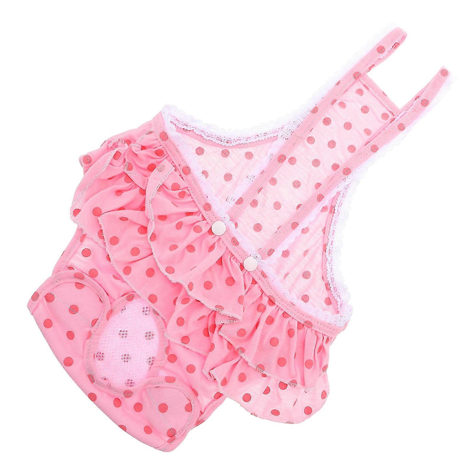 Comfortable Cotton Dog Diapers for Pets in Pink Effectively Prevent Mating and Furnishings from Damage 1pc