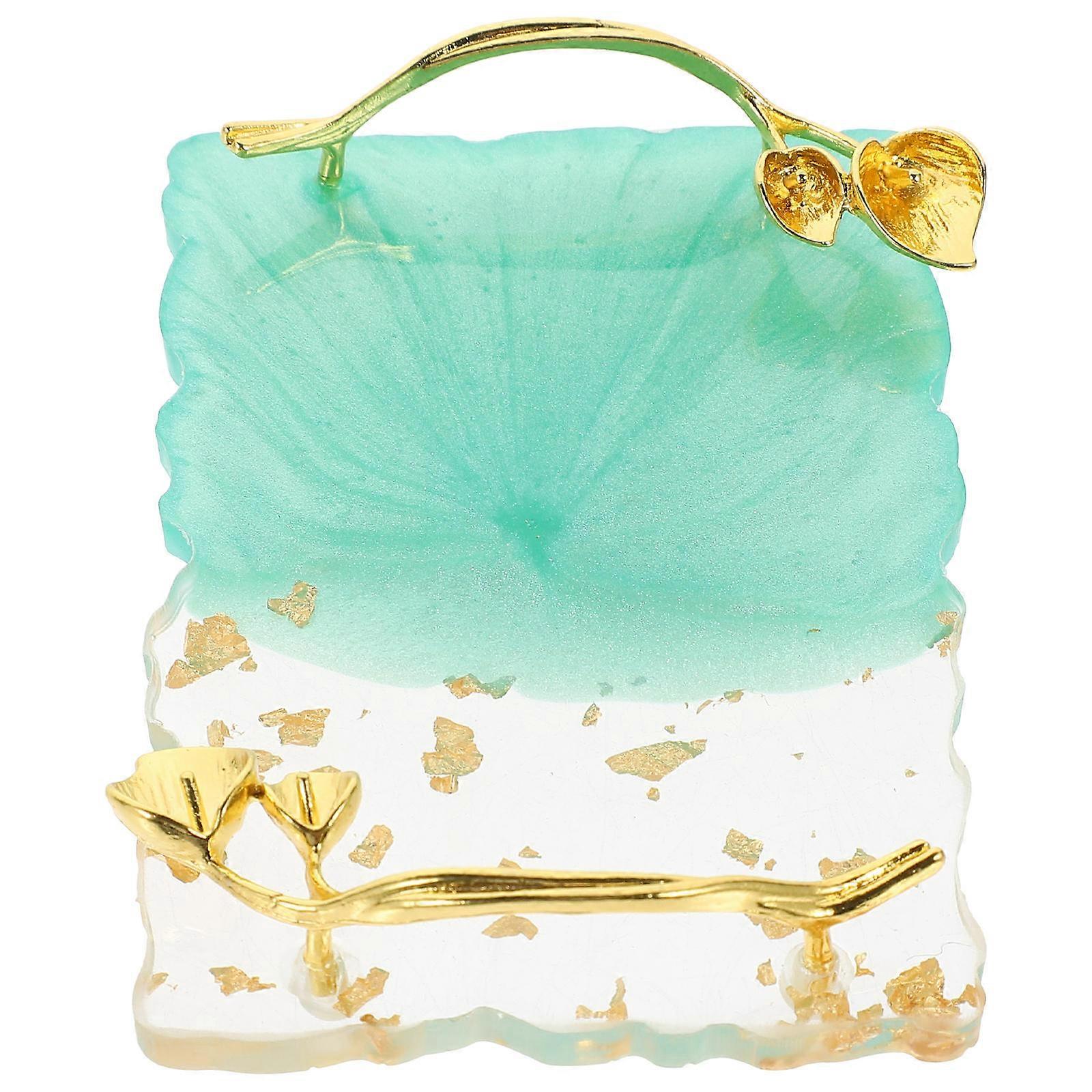 Resin Nail Art Pallet for Display with Mirror Surface Green Tray