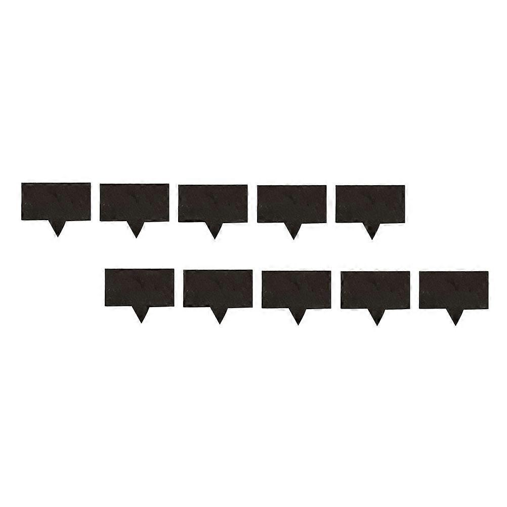 Black Cake Labels for Decoration Use 10pcs Natural Material Square Shape Lightweight Easy to Carry 0.5x0.5 Inches