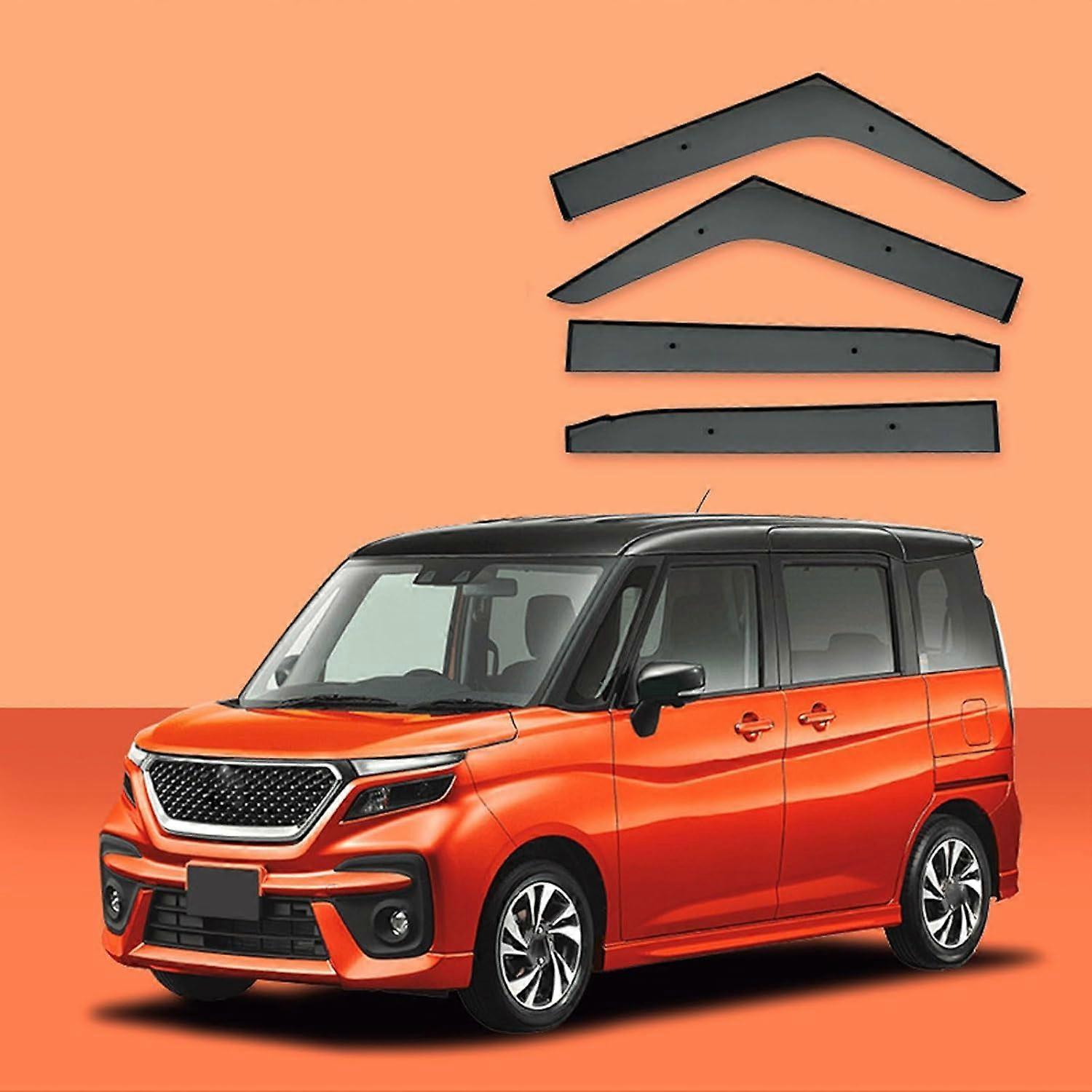 Car Wind Deflector Rain Guard for Solo MKCH-MA27S-MAZSHTS 2020+, Side Window Visor, Smoke Tinted, Durable Material