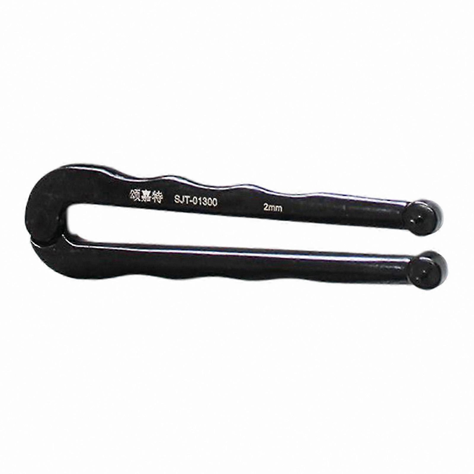 Adjustable Face Spanner Wrench with 3mm Pin for Round Nut, Black Steel Plier Tool