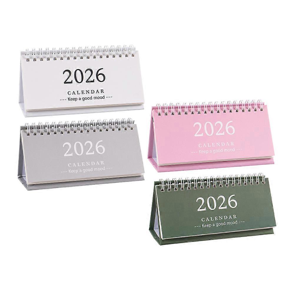 4pcs Compact Standing Flip Calendar for Office, Home & School – Portable Daily Planner for Task Management & Organization