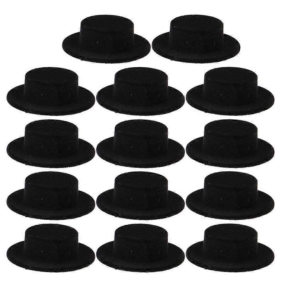 15pcs Mini Decorative Doll Hats – Kawaii Snowman & Clown Styles for Crafts, DIY Supplies & Party Decorations – Flocking Material, Lightweight &