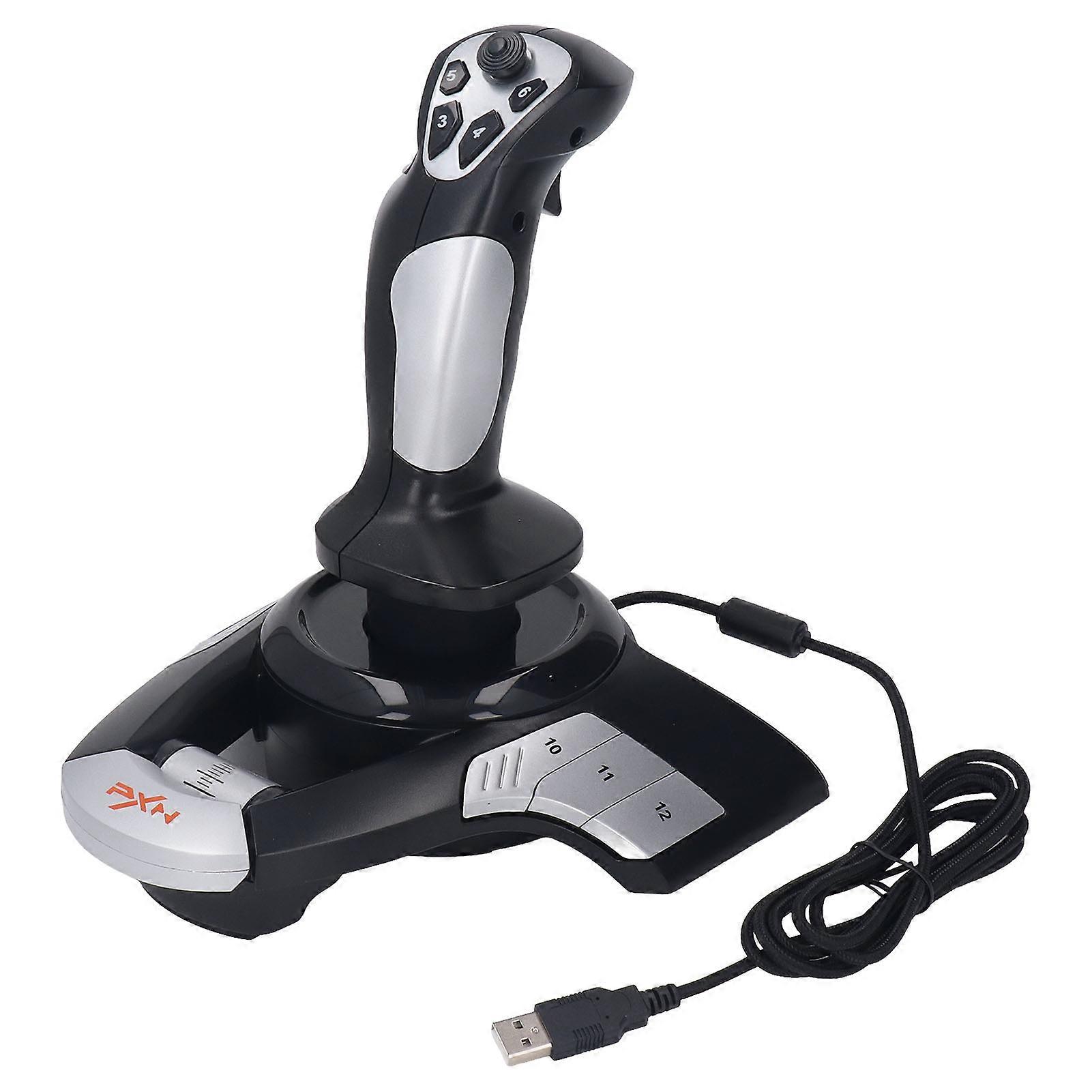 Flight Joystick Controller 3D USB Wired Flight Simulator Stick Joystick Controller with Vibration Function