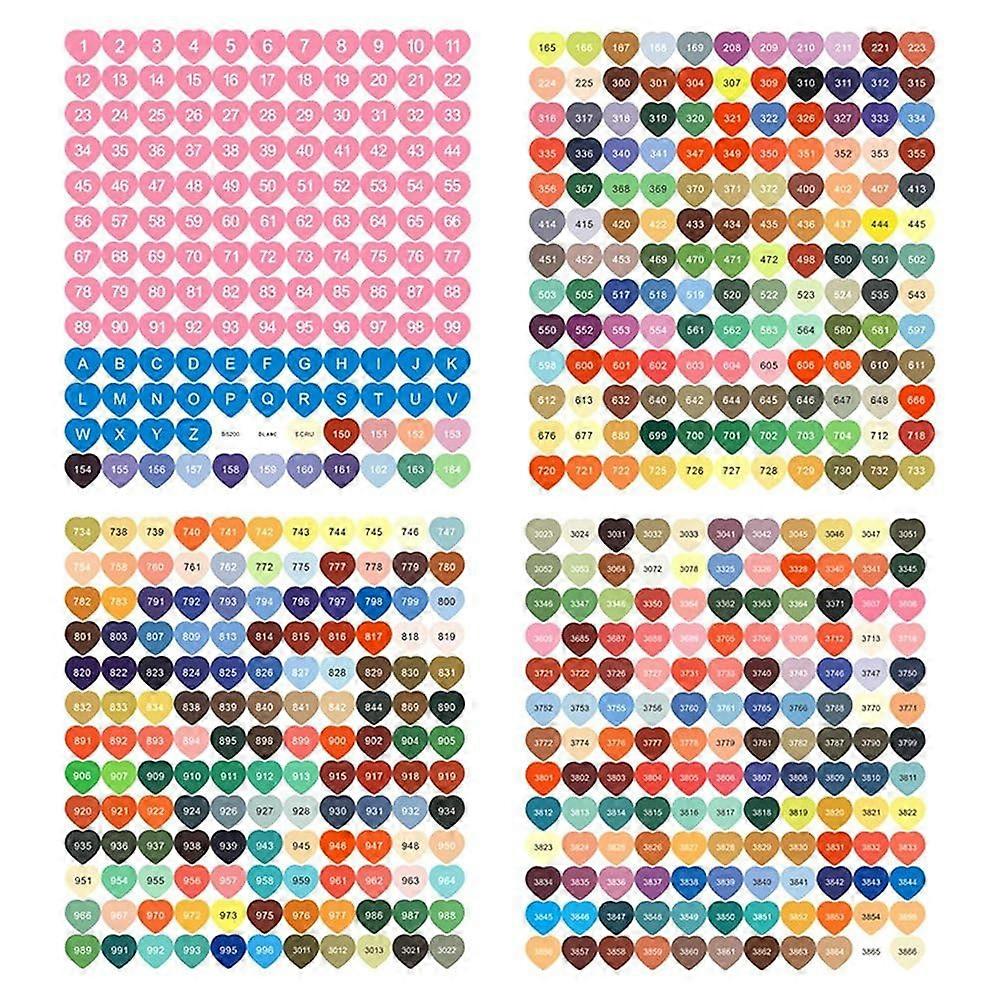 Sticker Set, Labels, Colorful Number Stickers, Label Stickers for Storage Boxes with Diamond Art Design B