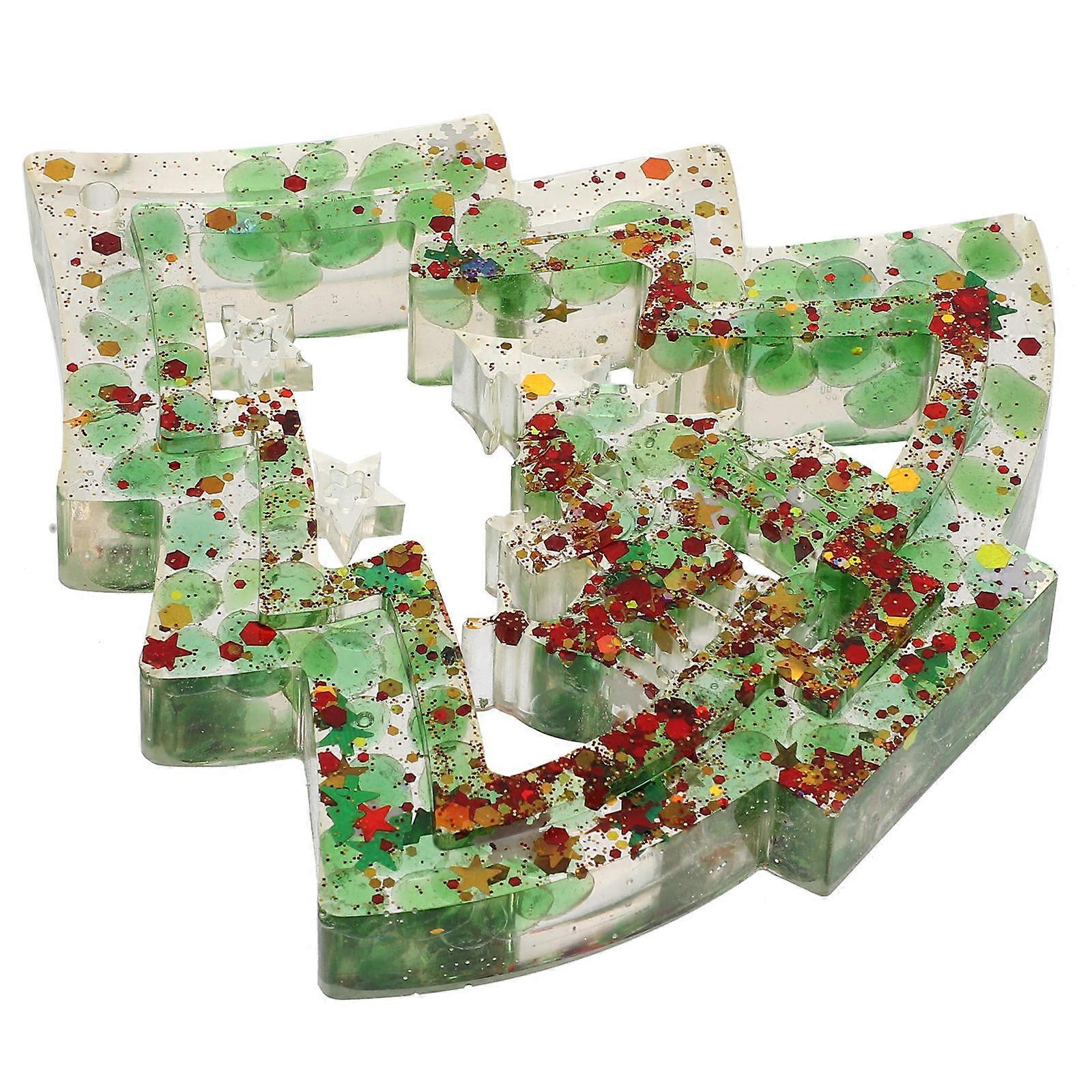 Decorative Crystal Christmas Tree Desktop Decor Suitable For Table Beautification 11X10.7Cm 1Pcs