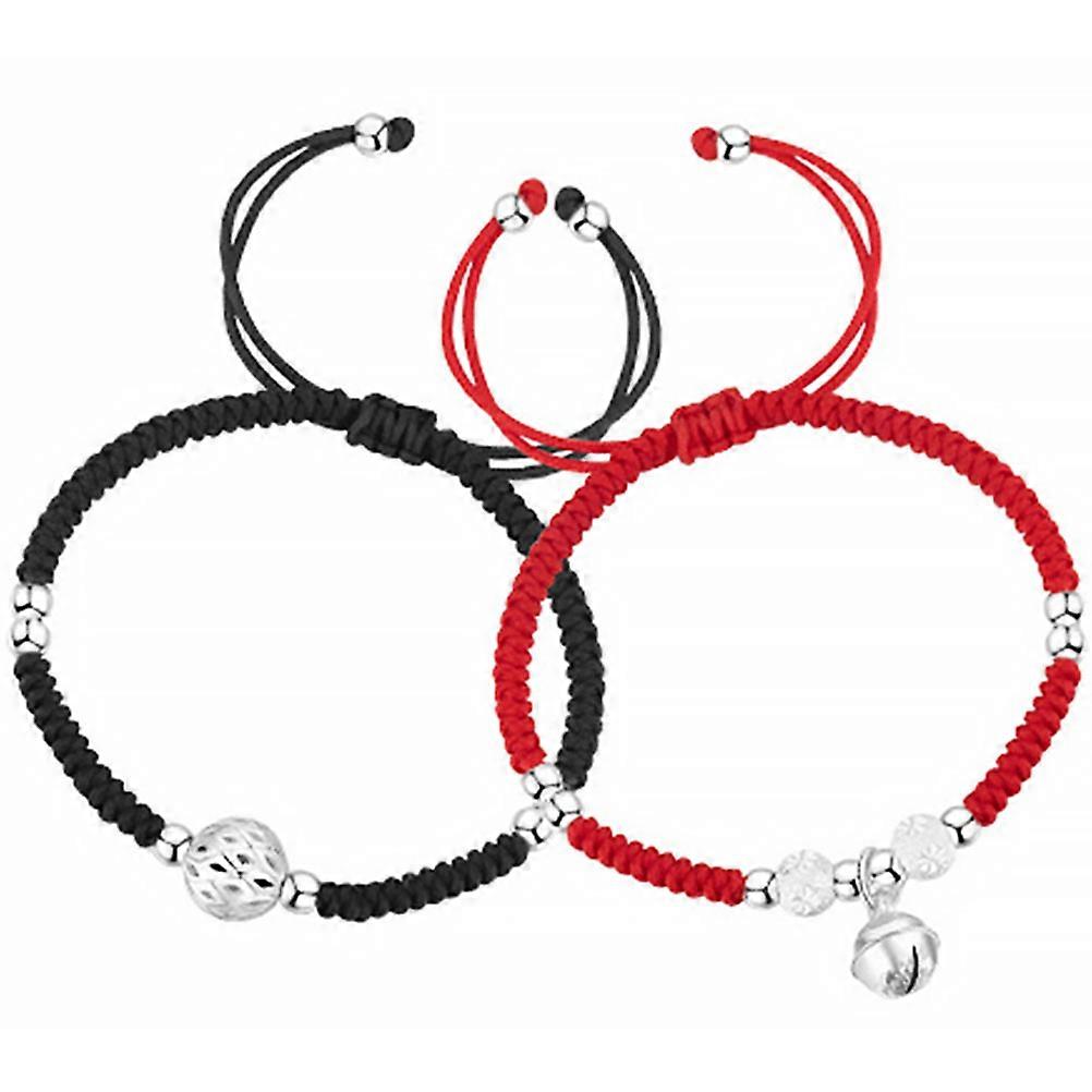 Örgülü Wrap Bilezik Çiftler Arkadaşlar Aile için 20x1 CM Giymesi Kolay Çeşitli Renkler 2 Adet