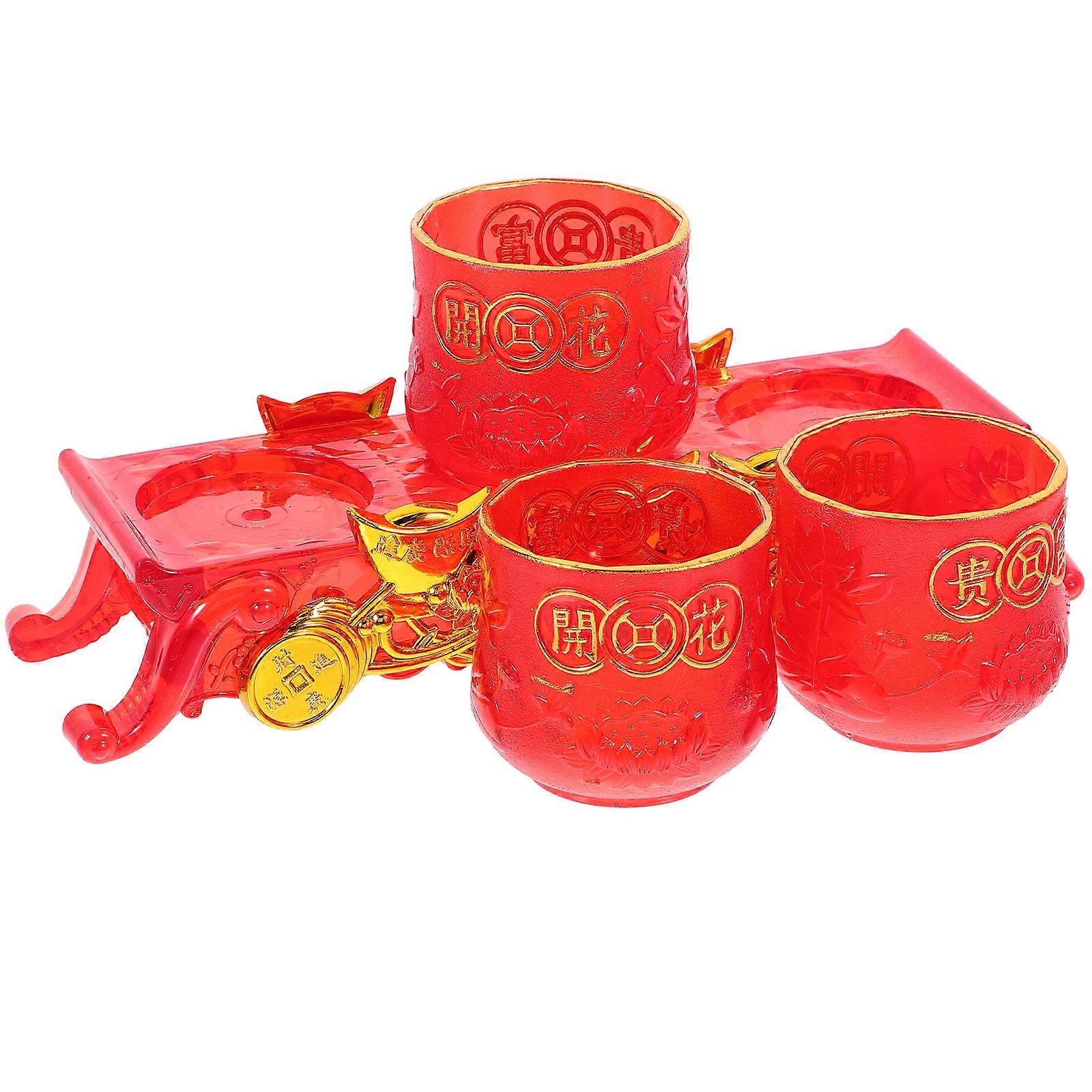 Gothic Chalice with Base for Temple Use Decorative Buddhist Worship cup Multi 4.5 Inch