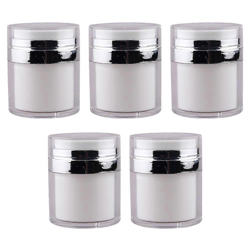 Silver Press-Type Lotion Bottle for Storage 5Pcs Durable Cosmetic Cream Bottles
