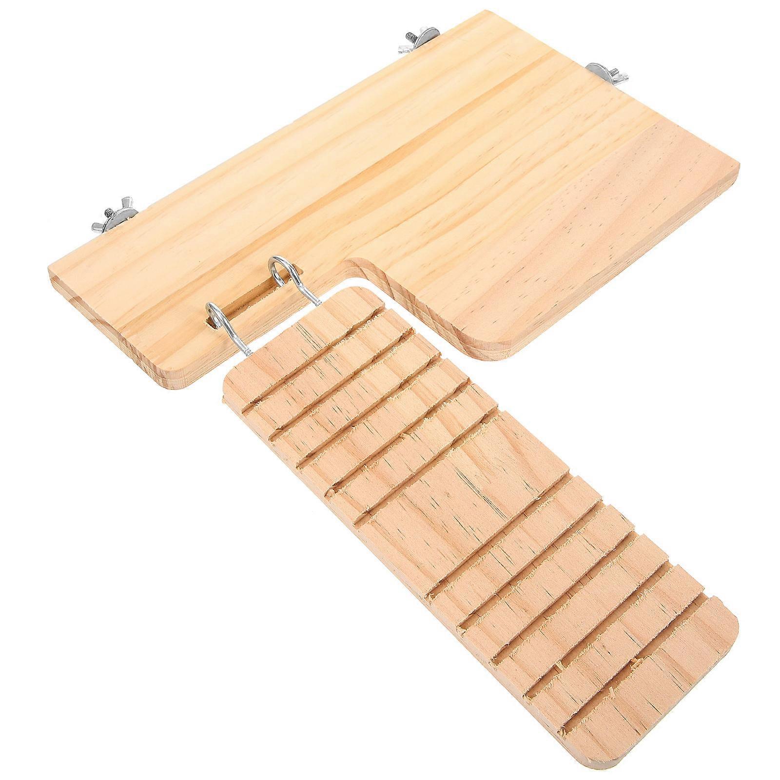 Beige Wooden Hamster Platform for Small Pets Durable Fun Toy Promoting Exercise and Mental Health 70.0 cm