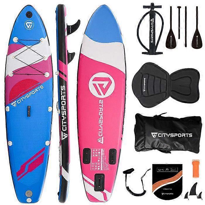 Opblaasbare Stand Up Paddle - SUP board - 320*80*15CM - tot 160 kg - complete accessoires - roze