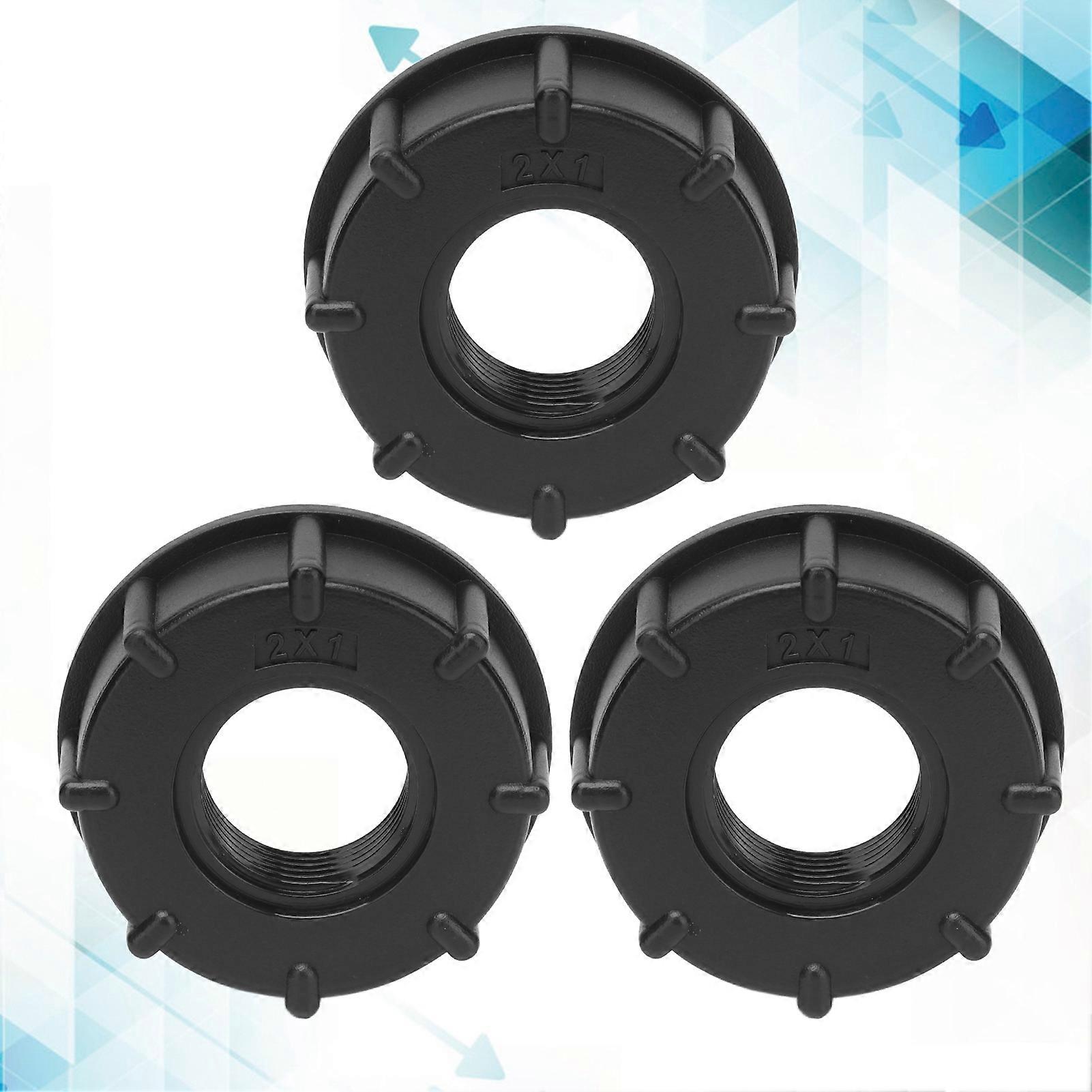 3Pcs IBC Tank Connector 60mm Coarse Thread Hose Drain Adapter