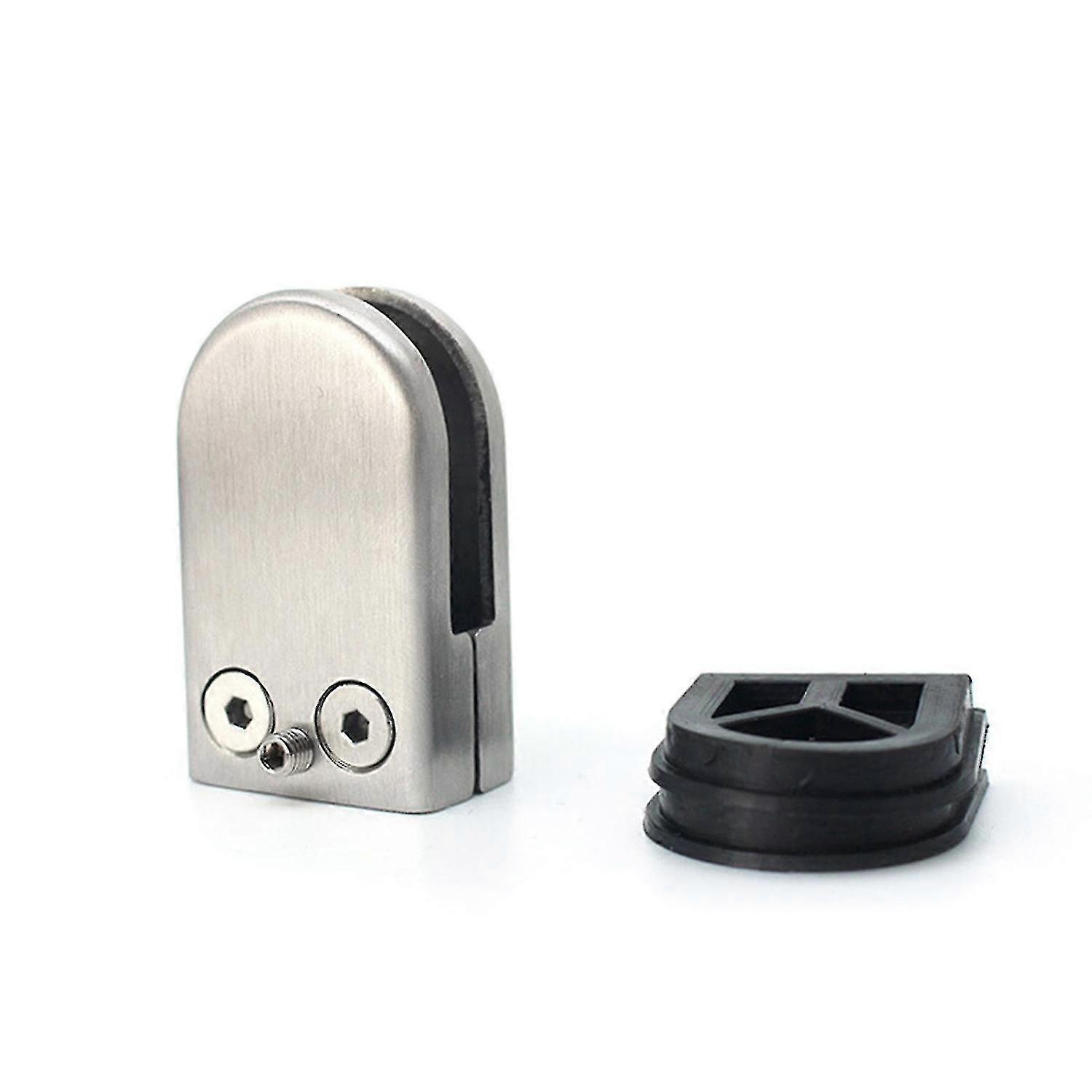 Rustfrit stål glasklemmer, justerbart glasbeslag, 4/8 stk fladt