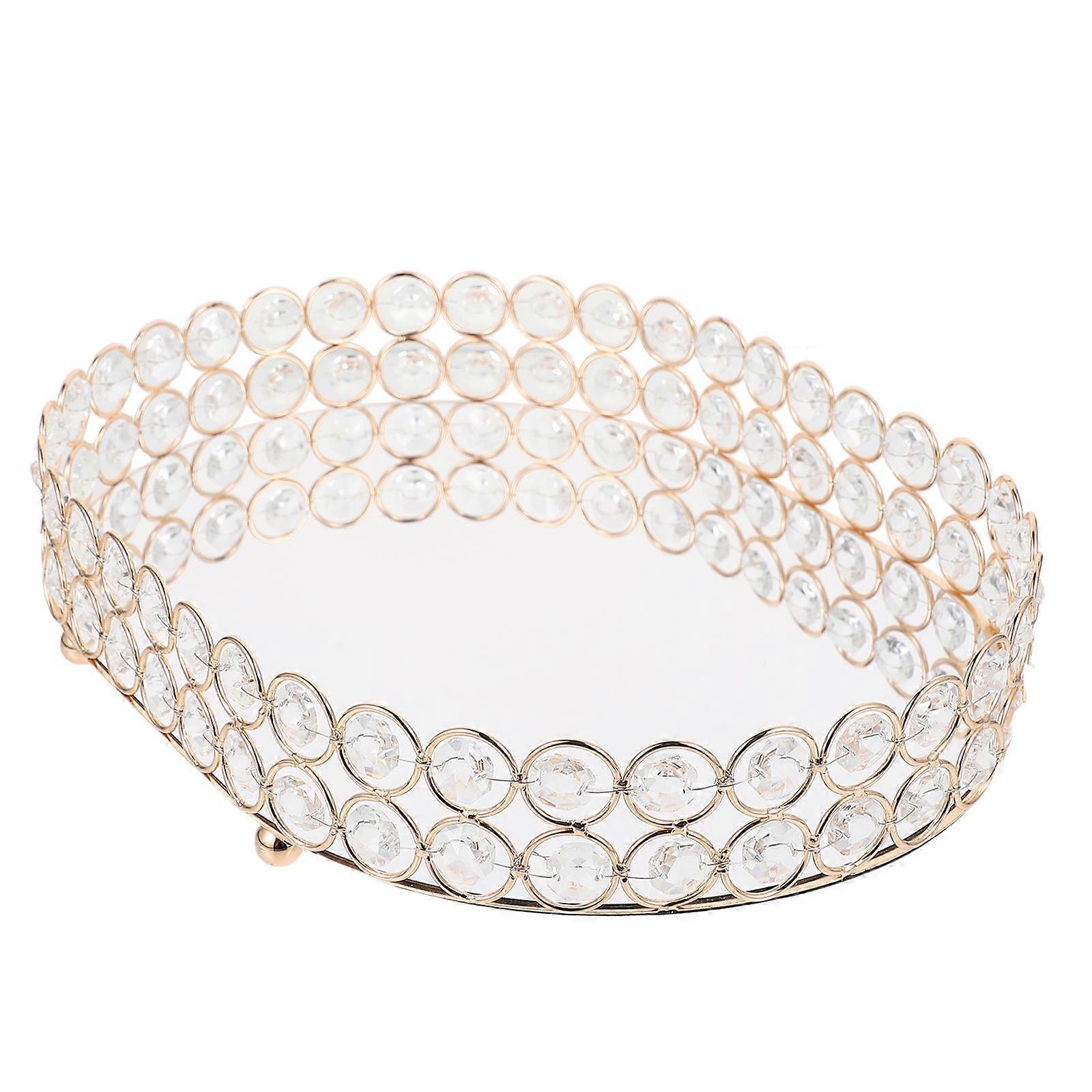 Here's a polished and professional product description based on your input:
**Oval Decorative Jewelry Tray – Elegant Desktop Jewelry Organizer