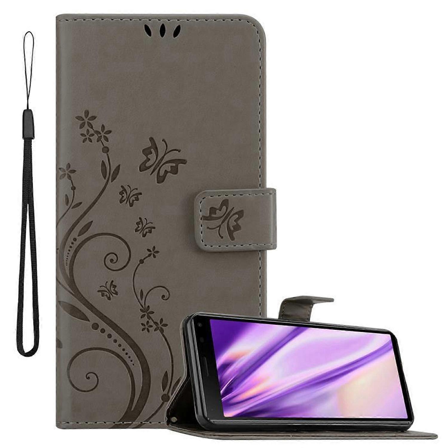 Sony Xperia 8 Protective Case - with Floral Pattern and Card Slot