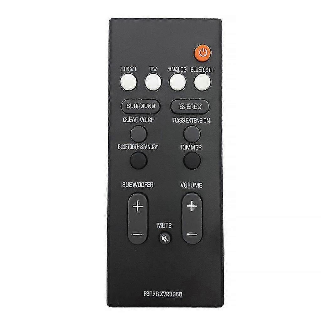 Remote Control Replacement for Front Surround Sound System Speaker YAS-106 YAS-207 Direct Use Model FSR78 ZV28960