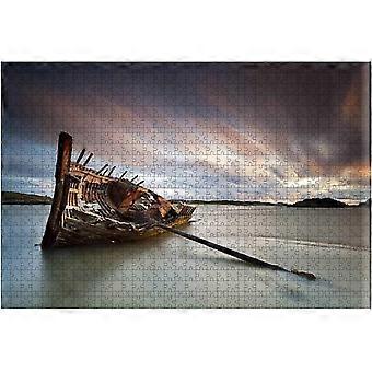 Houten puzzel 300/500/1000 stukjes Bad Eddie bij zonsondergang Legpuzzels voor kinderen of volwassenen Educatief speelgoed Decompressiespel