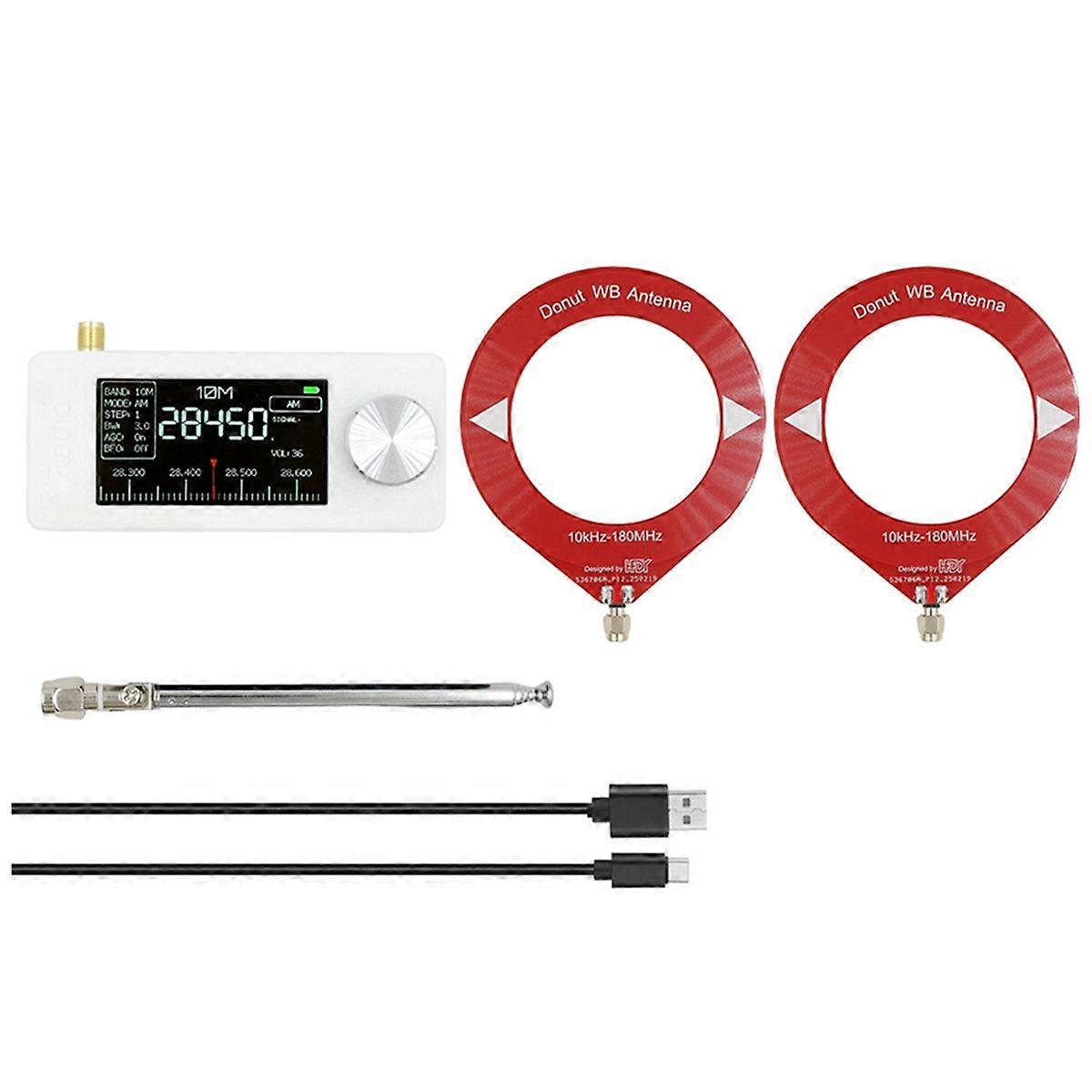 SI4732 Tragbarer Radioempfänger 10 kHz-180 MHz AM FM-Radio HF SW MW VHF Mini-Taschenradio mit 3 PCS-Antenne