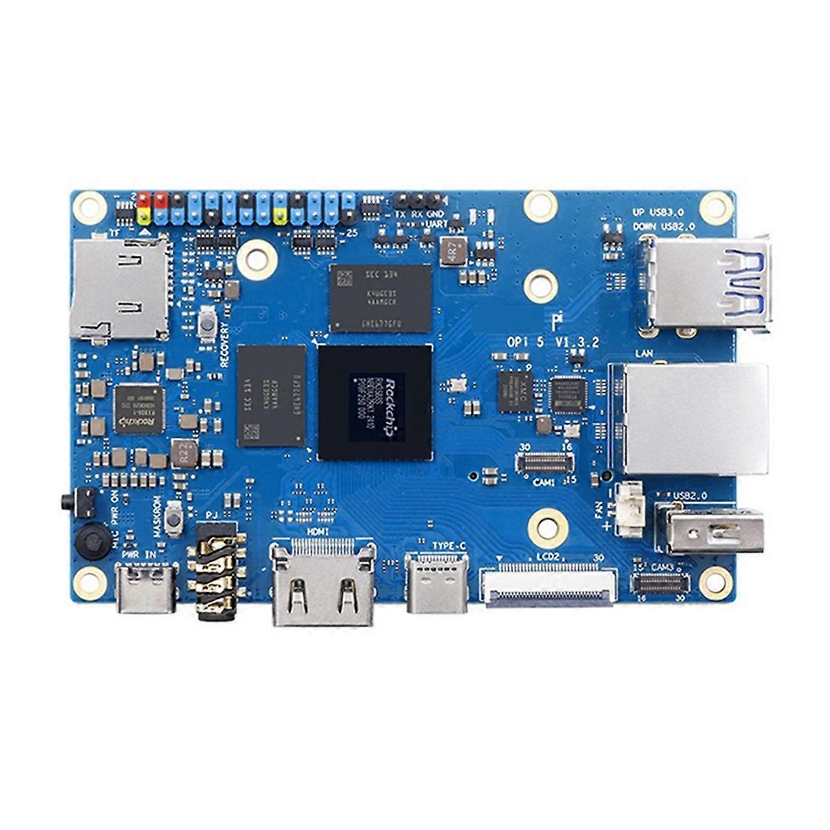 For 5 RK3588S 8GB LPDDR4/4X 8-Core RISC-V 6TOPS AI CPU WiFi+BT SSD Gigabit Ethernet Single Board Computer
