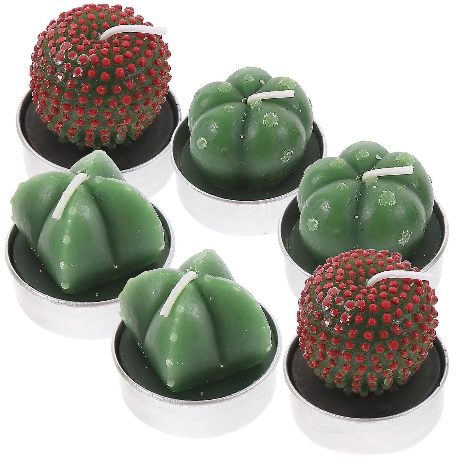Succulent Candle Decorative Candle for Home Use 6Pcs Assorted