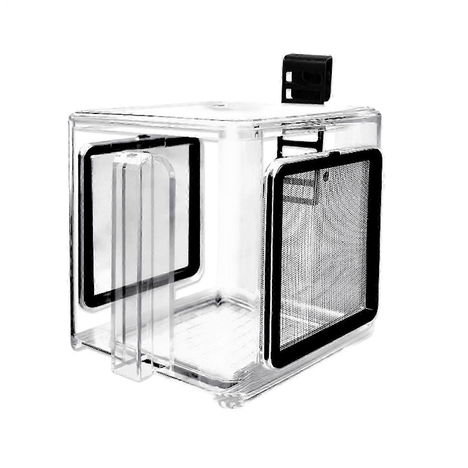 2025 Breeding Box, Hanging Acrylic Incubator 15x15cm Divider Insulation Container