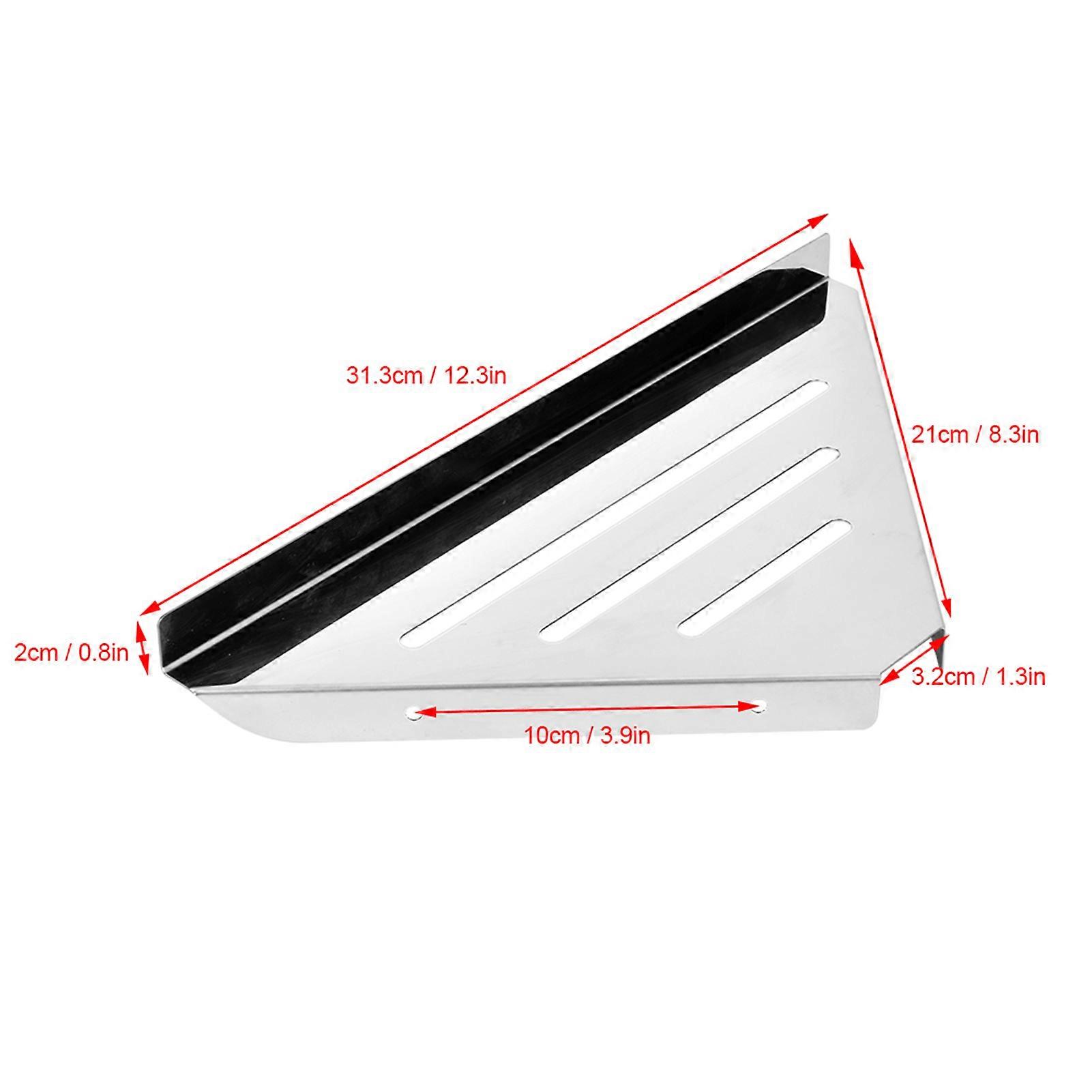 Stainless Steel Triangular Shower Corner Shelf 10kg Capacity