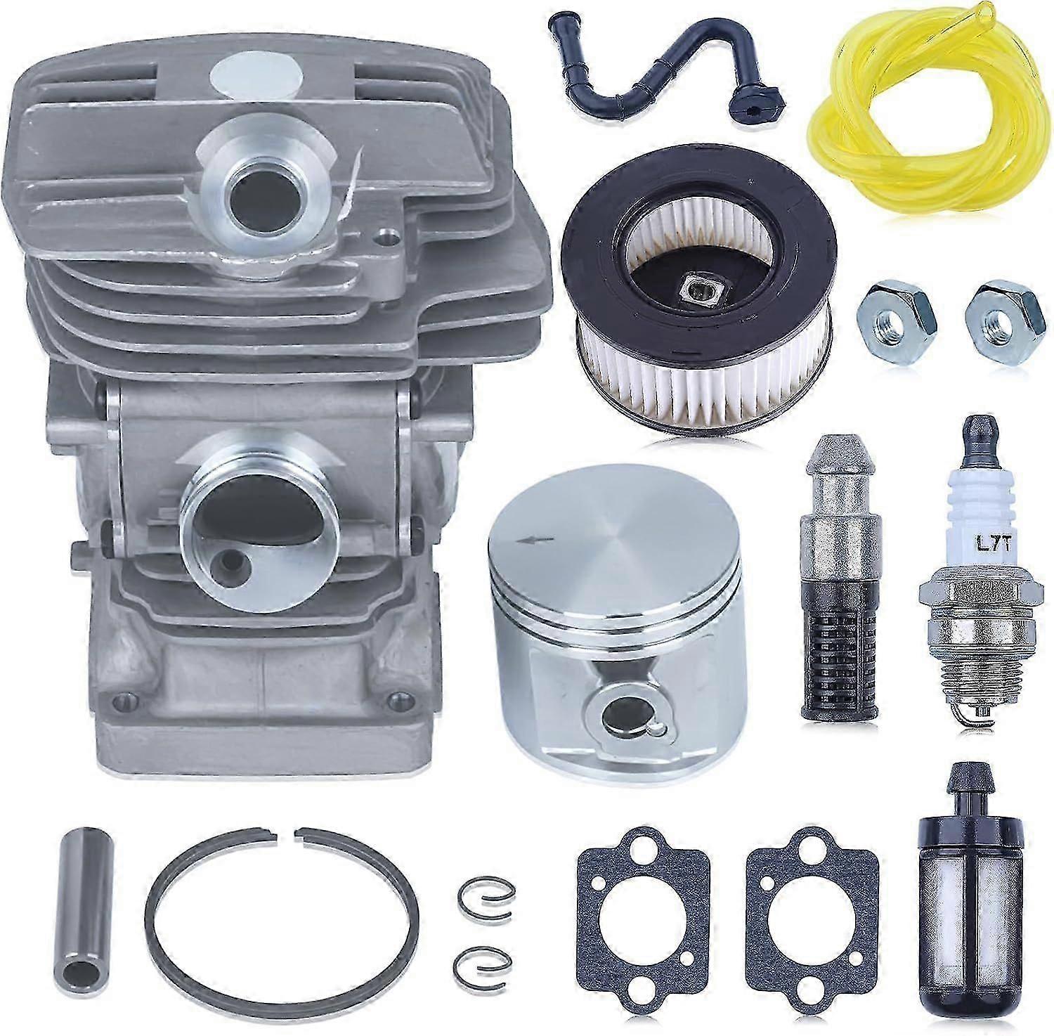 Piston & Cylinder for Stihl MS291 MS 291, 47mm Cylinder Piston Kit with Air Filter, Spark Plug, Fuel Filter, Chainsaw Engine Parts 1141 020 1206