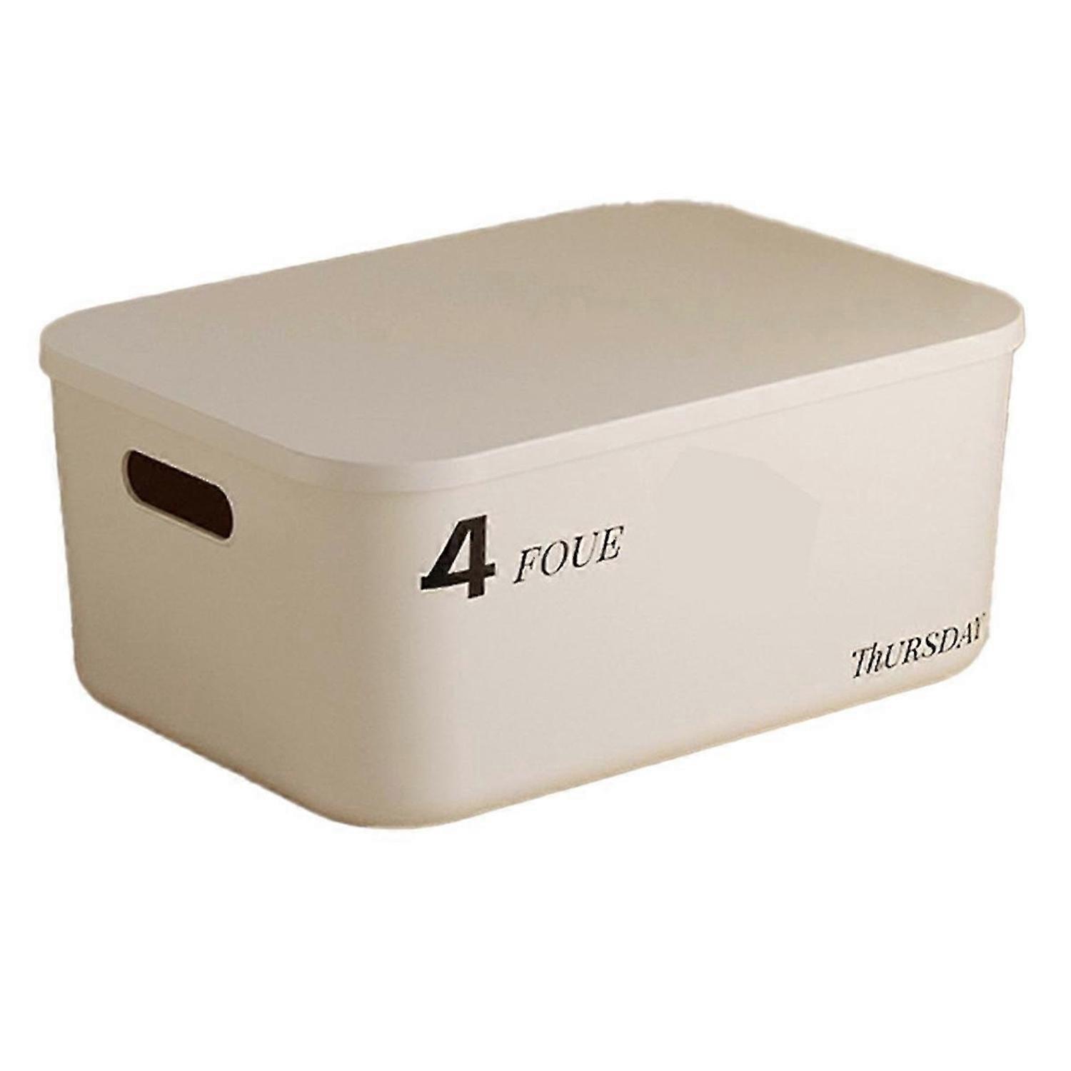Stackable Storage Box with Lid - Dustproof Container for Cosmetics, Clothing, Groceries, Snacks, and