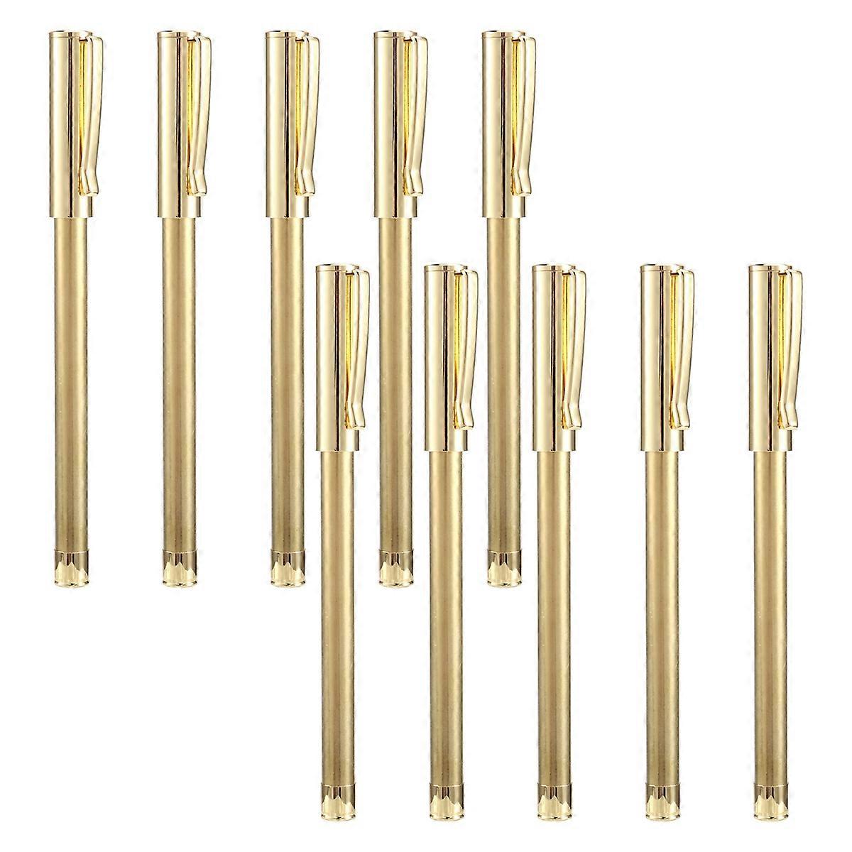 Pen Kits for Woodturning 10 Pack Slimline Rollerball Turning Supplies Twist Set Lathe Turning Accessories Gold