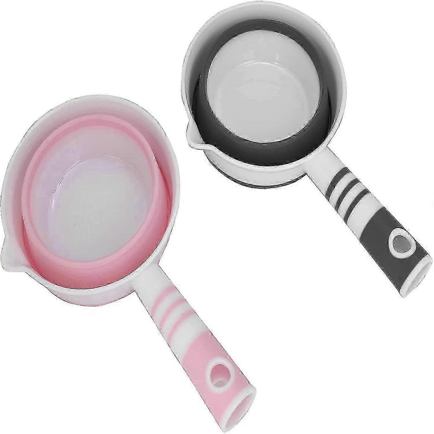 2 Pcs Foldable Water Ladle, Collapsible Scoop Dipper, Folding Bath Spoon Space Saving for Kitchen
