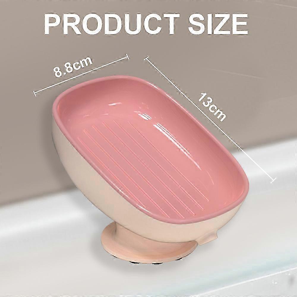 Suction Cup Soap Box - Punch-Free Bathroom Home - Double-Layer Drain Storage Rack 2025