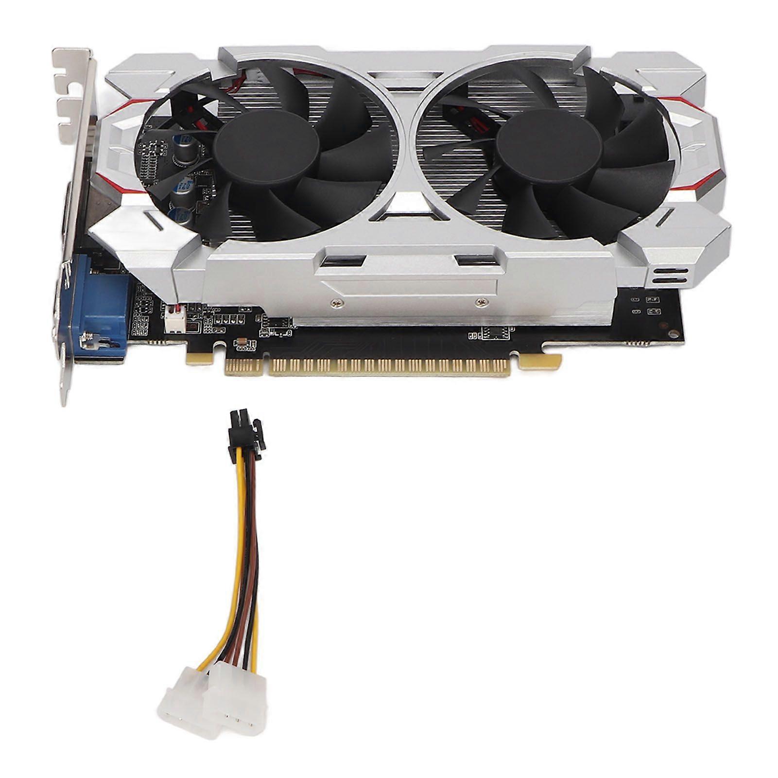 Gaming Graphics Card 2GB GDDR5 128BIT 1072MHz GPU Clock Dual Fan Desktop Graphics Card for Computer Chassis GTX750Ti 2G D5