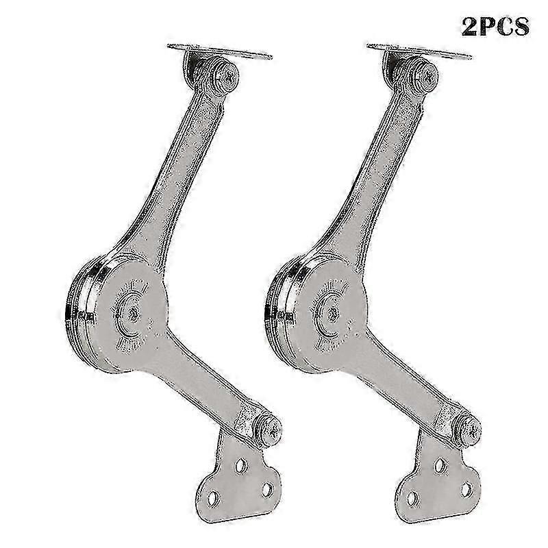 2PCS Heavy Duty Lid Support Hinges Soft Close Folding Lid Stay Hinge Keep Lid Hinge Open For Cabinet