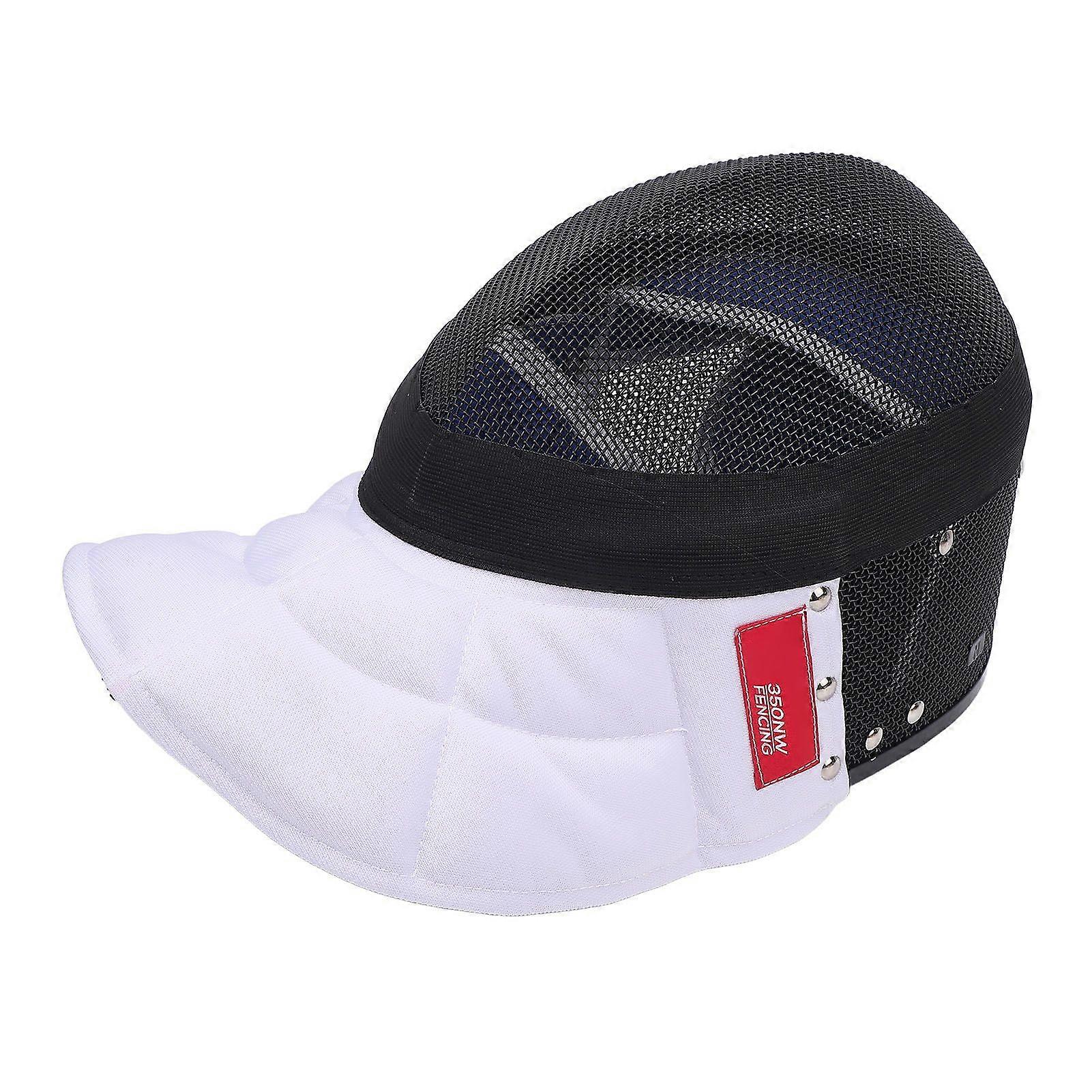 Fencing Helmet Carbon Steel Mesh Stab Proof Breathable Fencing Face Cover Protective Gear with Cloth Lining for Foil Epee Training CE 350N M