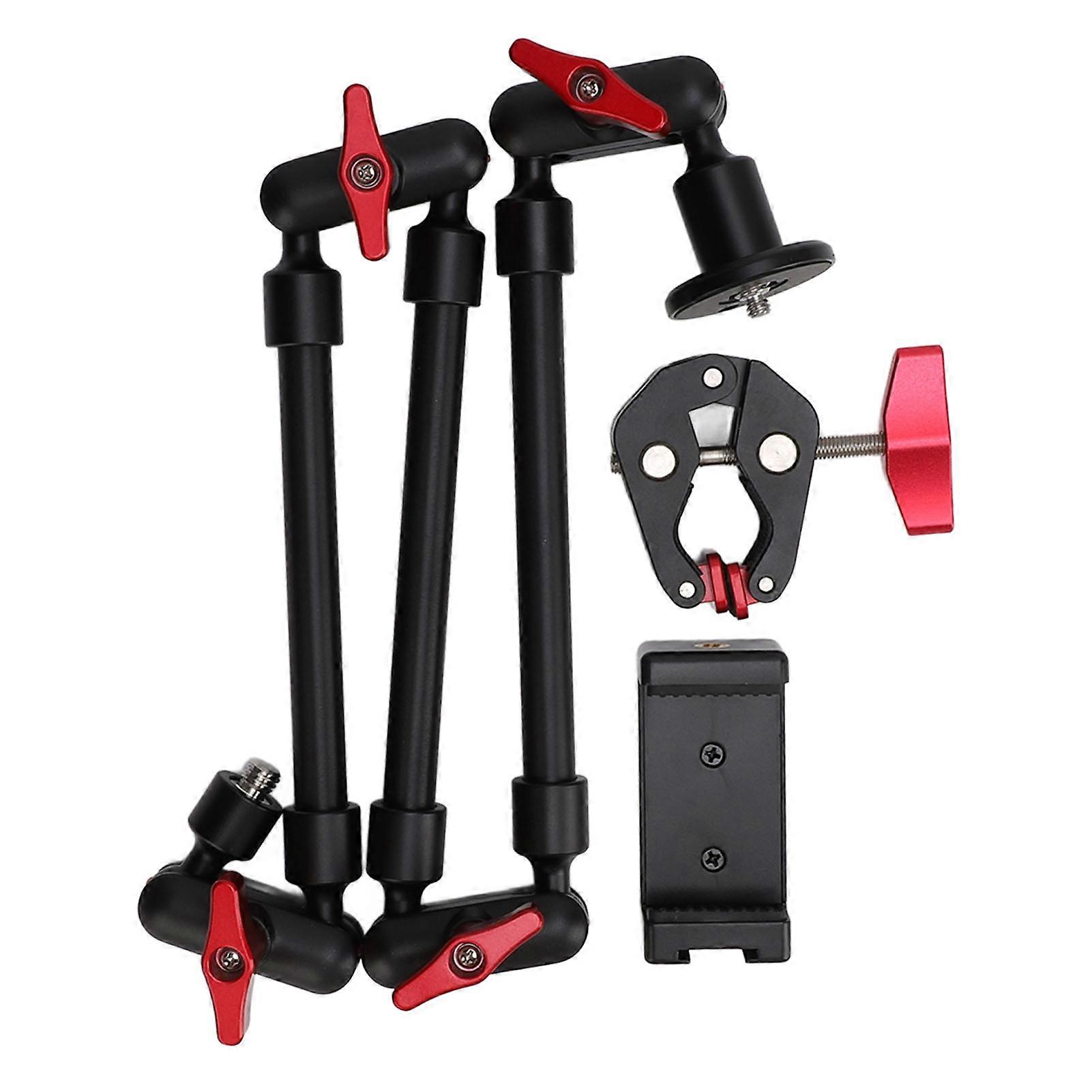 Desk Professional 360 Degree Adjustable Clamp Mount with 1/4 3/8 Inch Thread for LED Light Camera Microphone Cell Phone