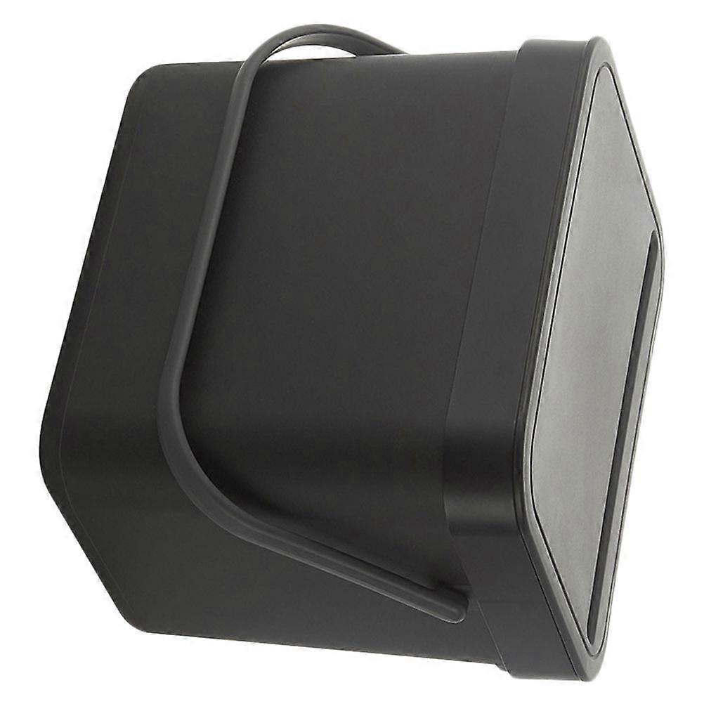 Portable Plastic Bin Black Garbage Bin for Storage 2Pcs with Lid Kitchen Waste Holder