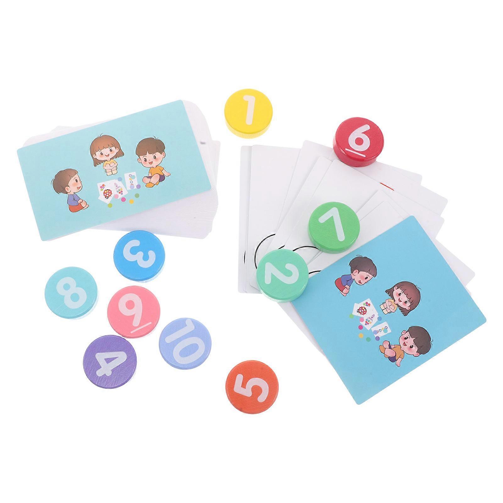 Interactive Learning Addition Subtraction Cards Cognitive Development Tools For Preschool Children Assorted Color 1 Set