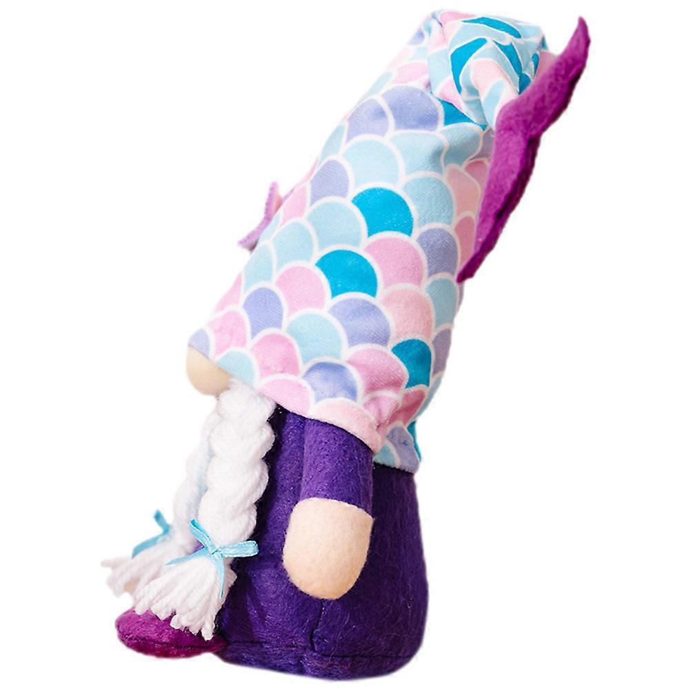 Mermaid Gnome Stuffed Plush Doll for Party Mermaid Tail Beach Elf Dwarf