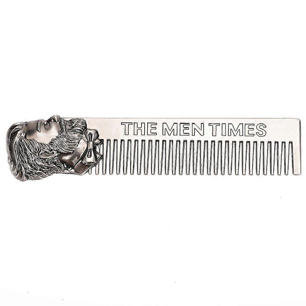 Men Beard Comb Stainless Steel Beard Styling Mustache Shaping Template Tool