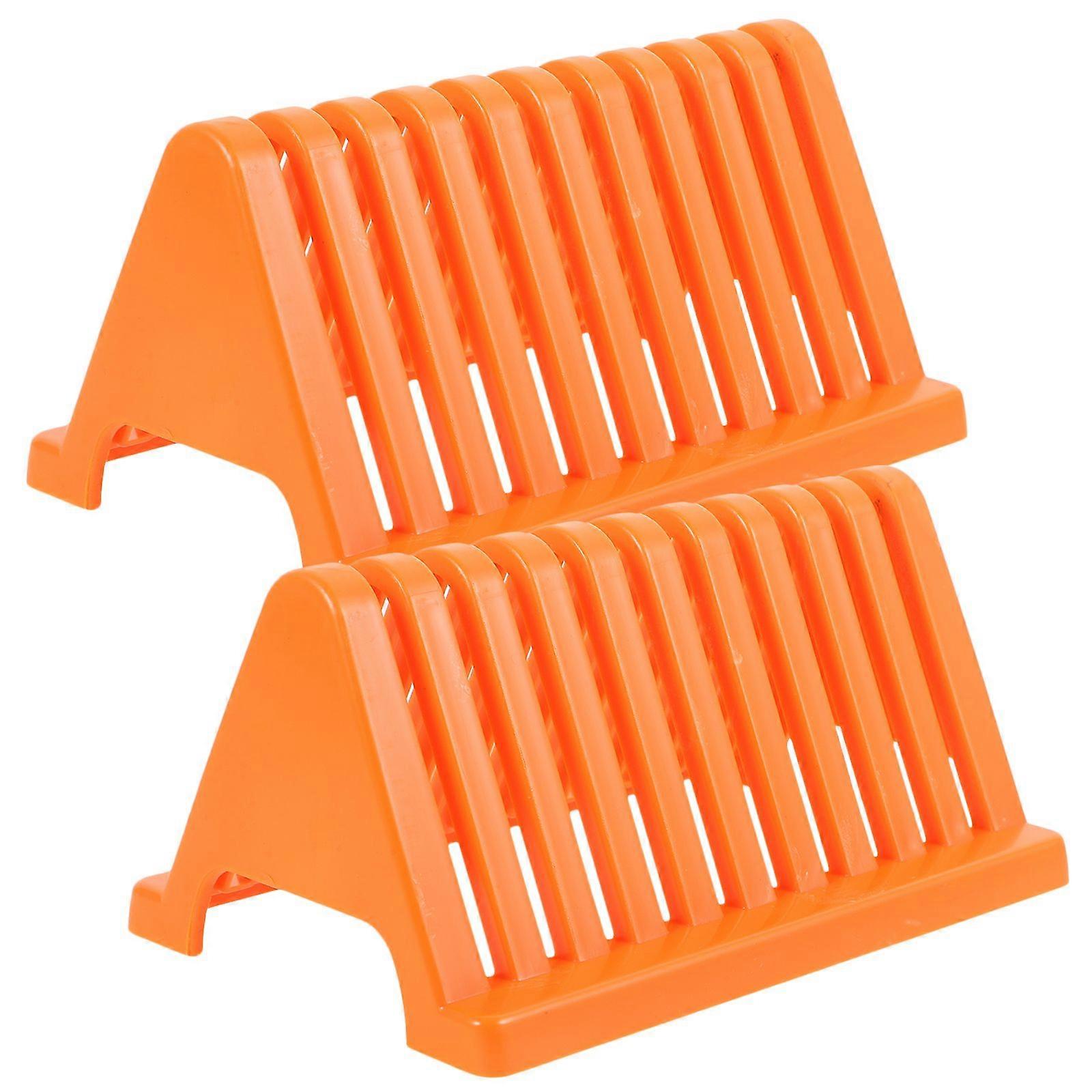 2Pcs Microscope Slides Staining Racks Laboratory Microscope Slides Rack Plastic Microscope Slides Rack