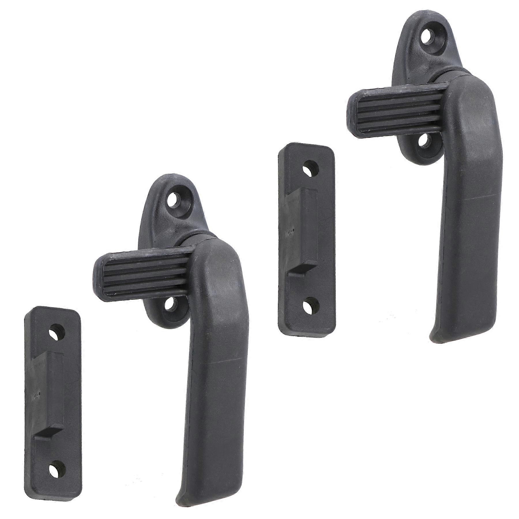 2pk Right Hand Window Handle Lever Catch & Retainer Polypropylene Locker