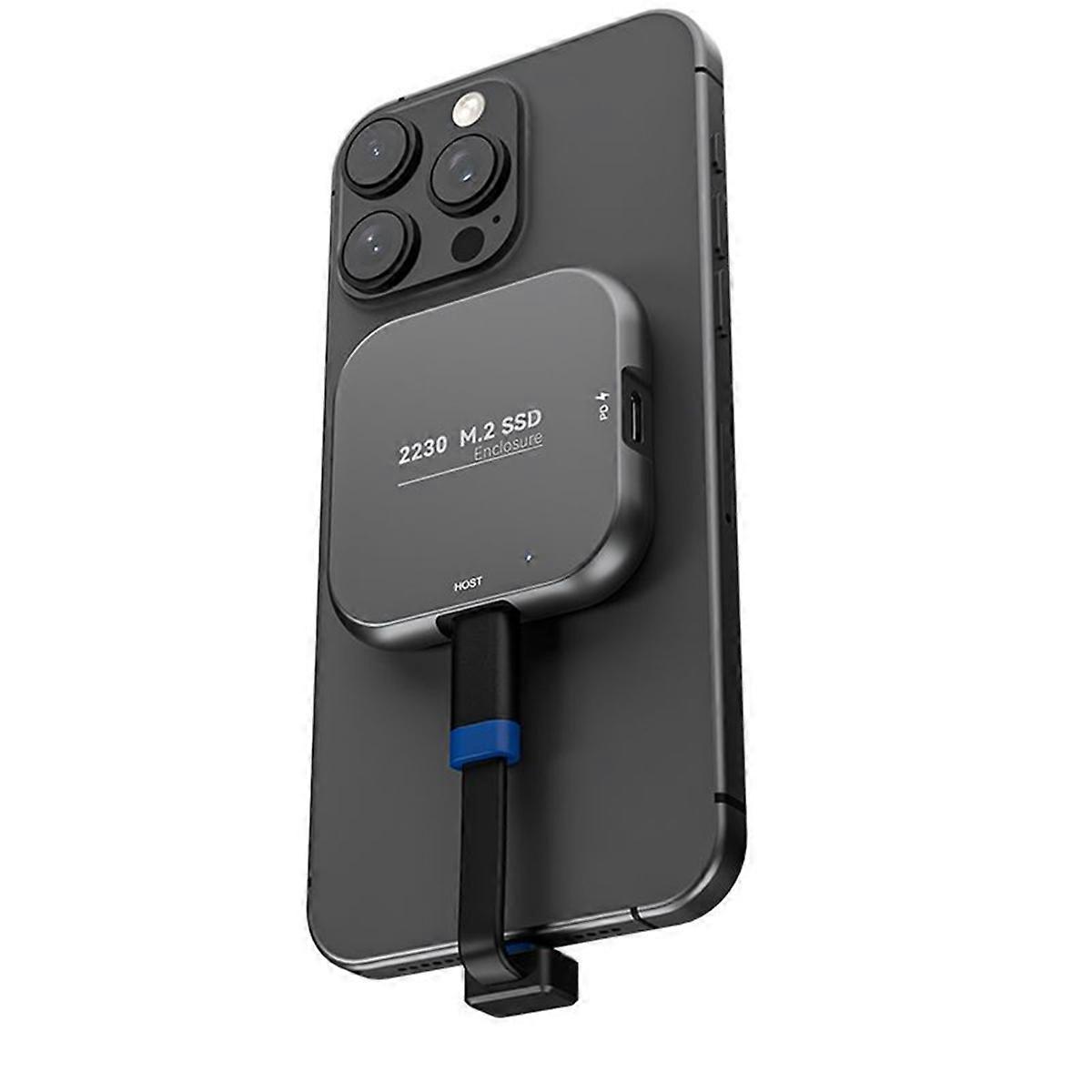 Magnetic 2230 M.2 NVMe SSD Enclosure USB 3.2 USB-C Square