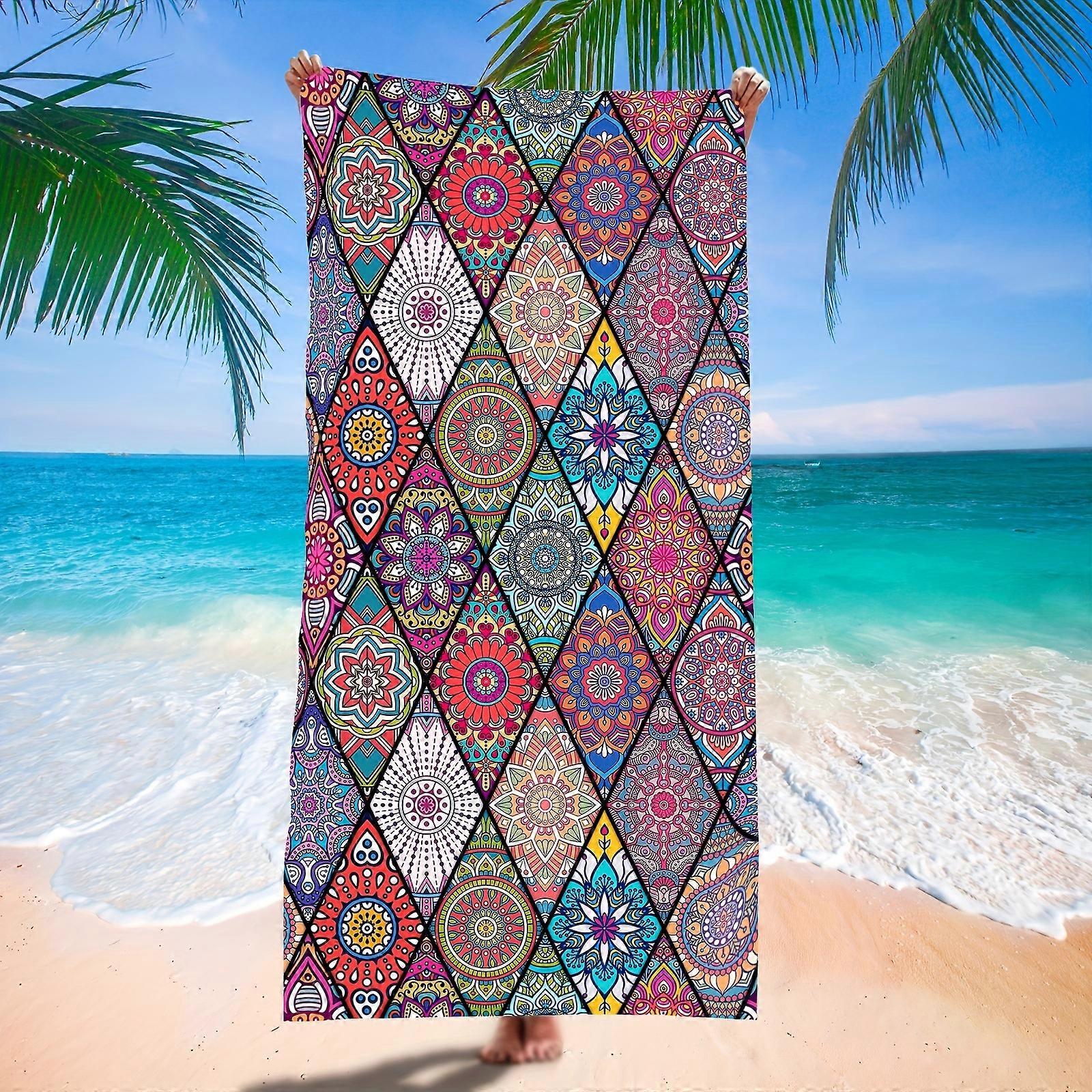 Extra large beach towel with mandala pattern 130*150 size beach towel