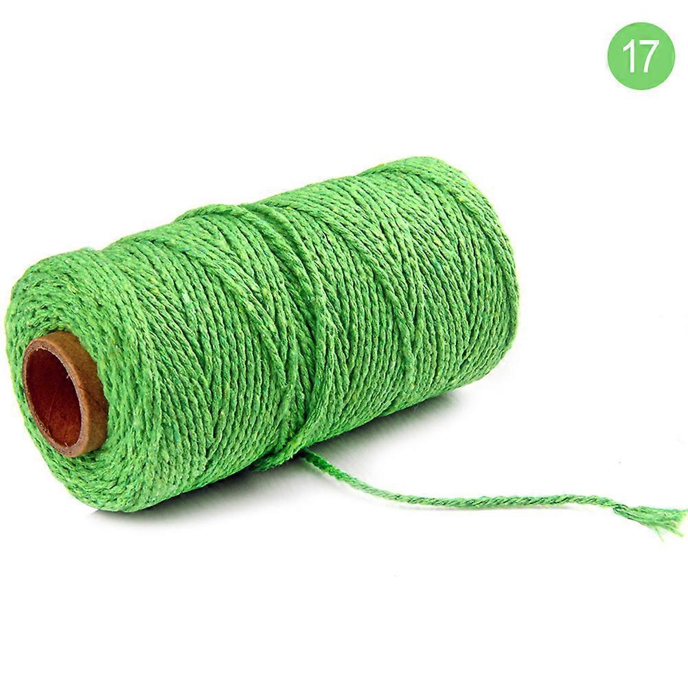 Corda de algodão colorida para fixação de 4 rolos de corda de embrulho trançada para acampamento