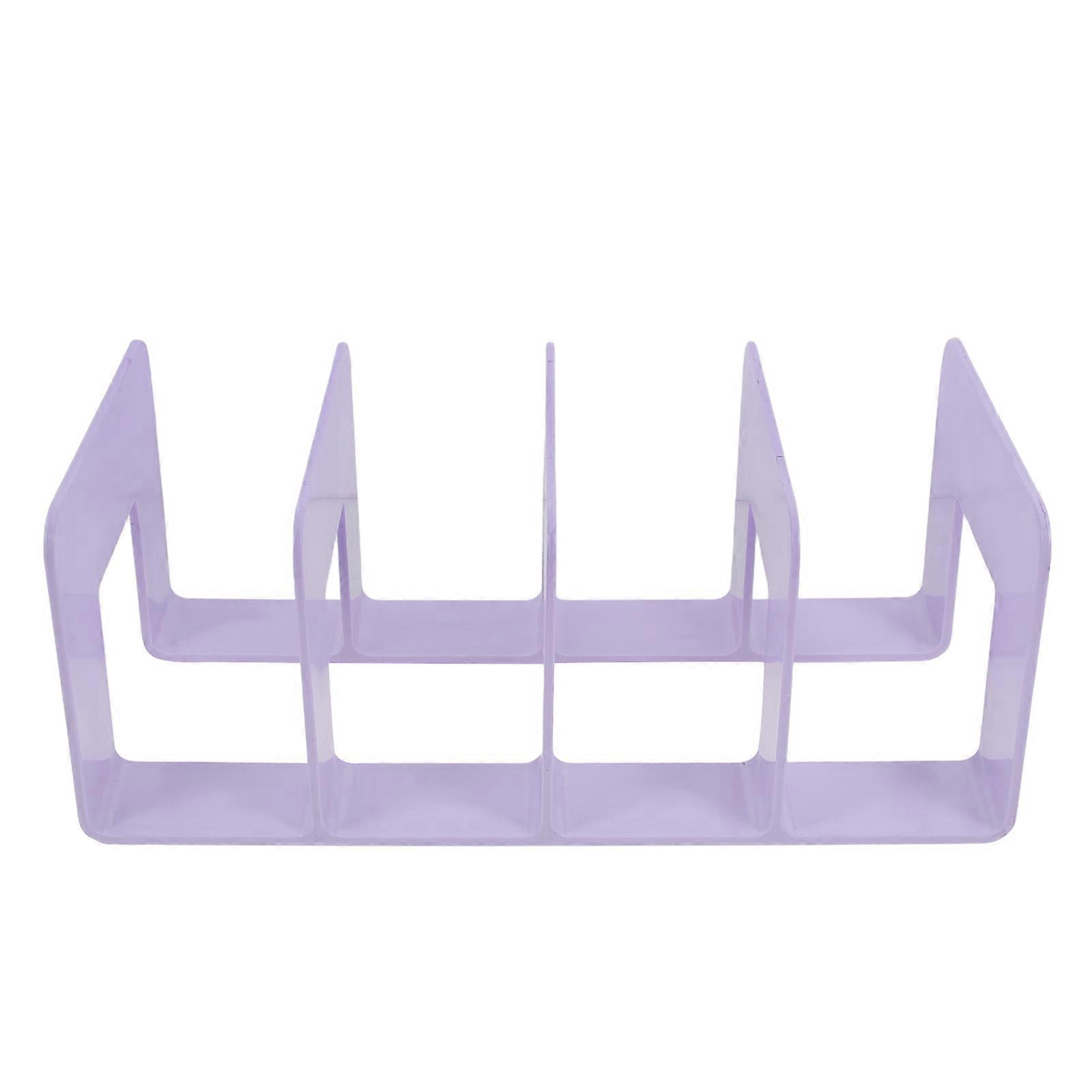 Plastic Bookends Purple Book Holders for Heavy Books 3Pcs for Shelves
