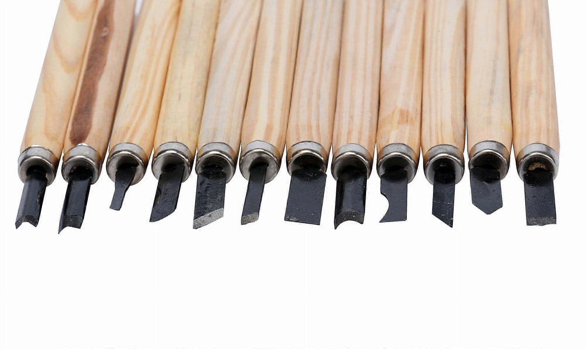 Clearance 12Pcs Wood Carving Hand Woodworking Tool Set Woodworkers Gouges in Clearance
