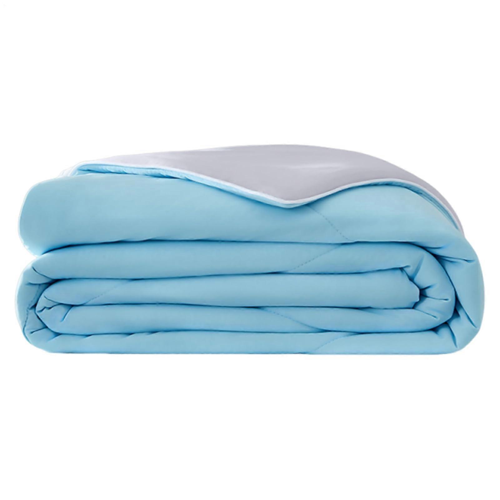 Cooling Comforter Blanket, Lightweight, DoubleSided Bed Cover, AllSeason Breathable Bedding, 59.06 x 78.74 In, Blue