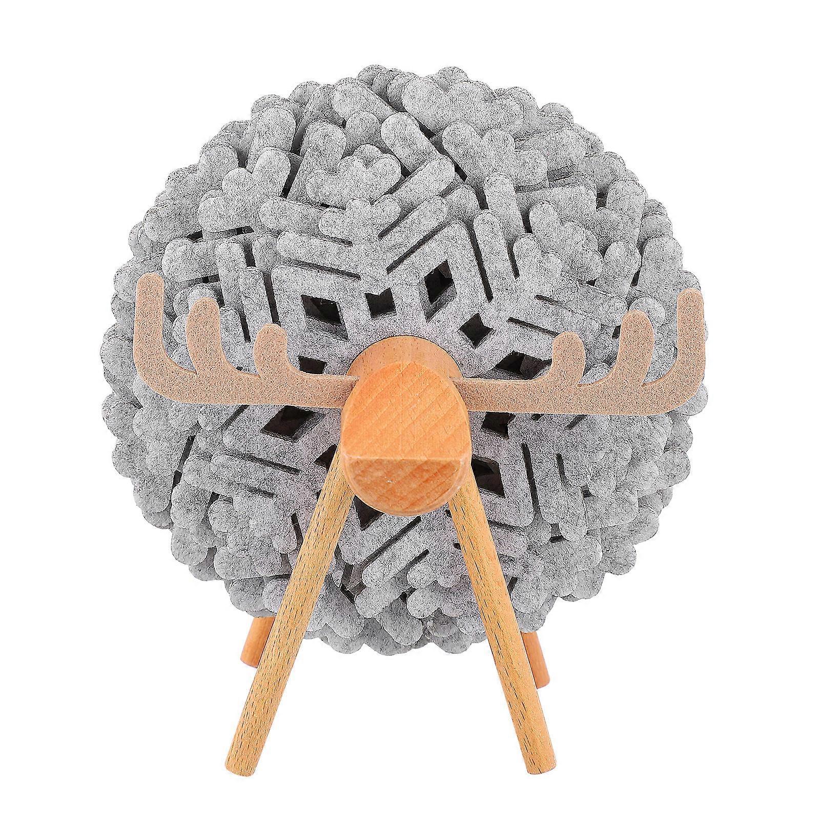 Snowflake Cup Mat Felt Coasters for Table 3Sets Sheep Desktop Decoration