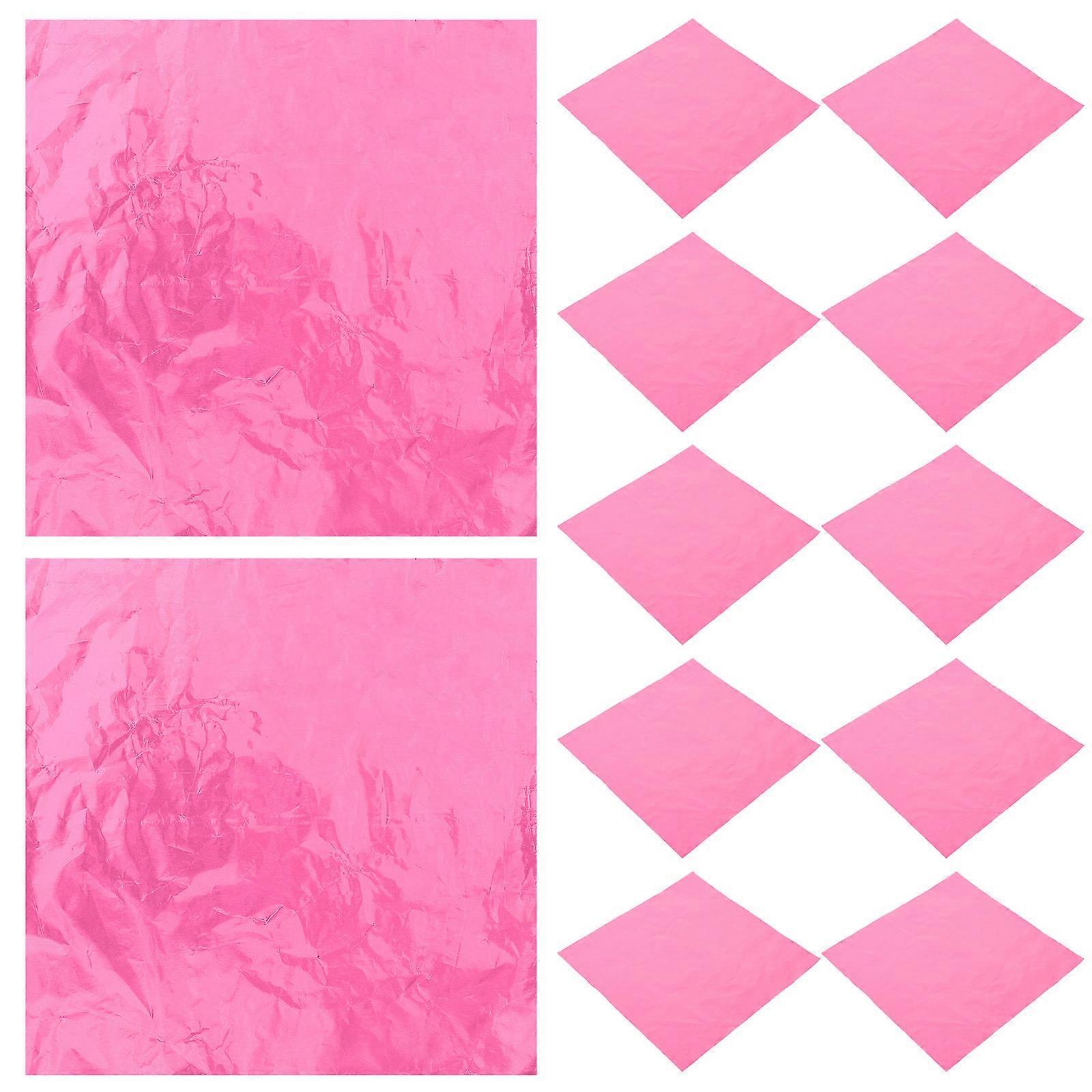 Pink Aluminium Foil Candy Packaging Paper 400 Pcs Perfect For Home Use And Commercial Use Wrapping Square Shape Candy
